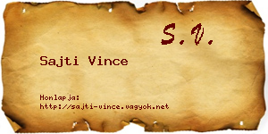 Sajti Vince névjegykártya